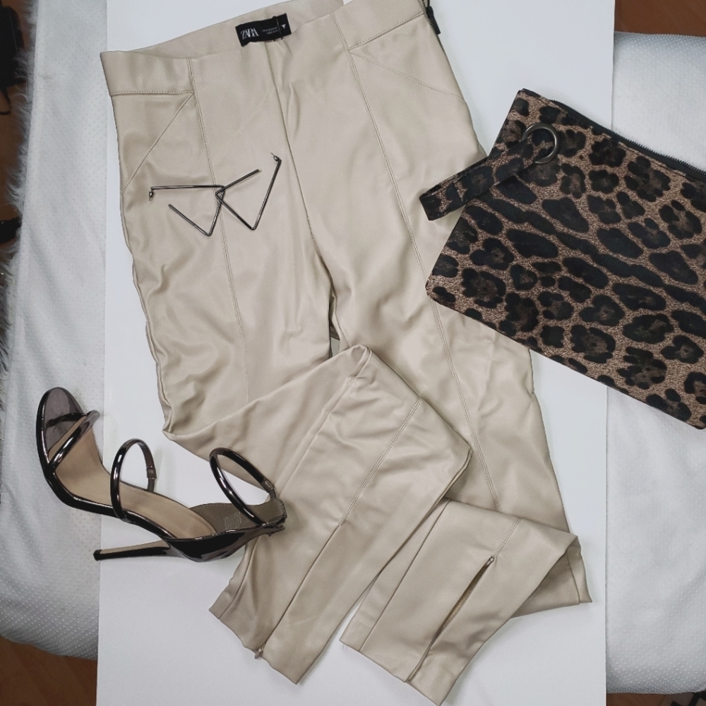 Zara faux leather legging